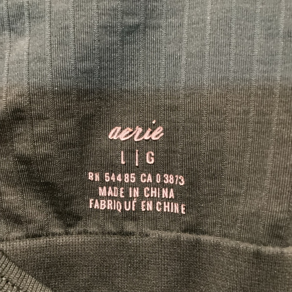 Aerie Olive Ribbed Top - Picture 4 of 9